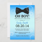 Bubbles & Bow Krawatte Kinderdusche Einladung (Vorderseite)