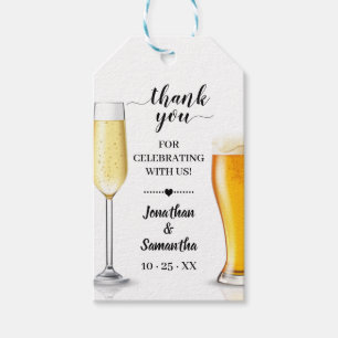 Bubbles & Brauen danke Ihnen für Tag-Brautparty Geschenkanhänger