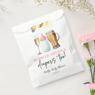 Bubbles Brauen und Windeln auch! Babyparty Geschenktütchen