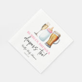 Bubbles Braut und Windeln auch! Babyparty Serviette (Ecke)