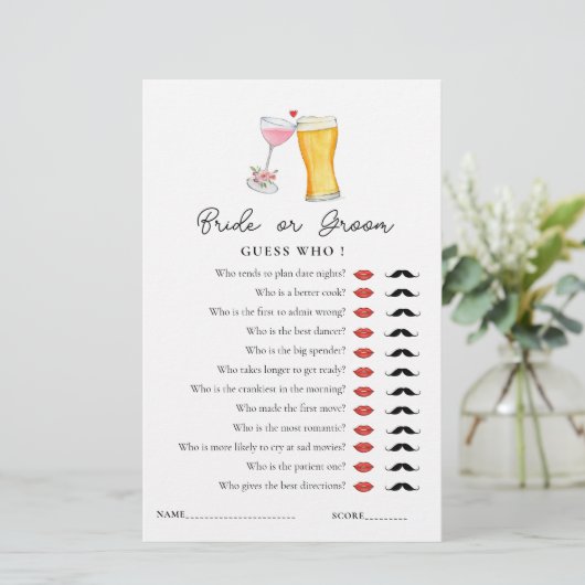 Bubbles & Brew 'Guess Who' Showspiel (Stehend Vorderseite)