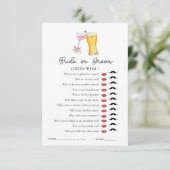 Bubbles & Brew 'Guess Who' Showspiel Einladung (Stehend Vorderseite)