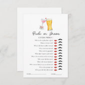 Bubbles & Brew 'Guess Who' Showspiel Einladung (Vorne/Hinten)