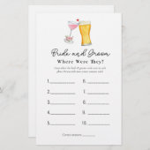 Bubbles & Brew "Wo waren sie?" Duschspiele (Vorne/Hinten)