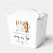 Bubbles Brews and Diapers Too! Baby Shower Geschenkschachtel (Rückseite)