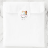 Bubbles Brews and Diapers Too! Baby Shower Runder Aufkleber (Tasche)