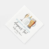 Bubbles Brews and Diapers Too! Baby Shower Serviette (Ecke)