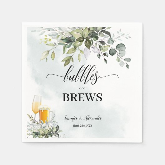 Bubbles & Brews Napkins Serviette (Vorderseite)