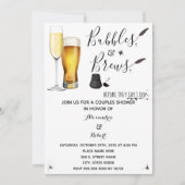 Bubbles & Brews Paare Polterabend Einladung (Vorderseite)
