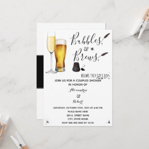 Bubbles & Brews Paare Polterabend Einladung