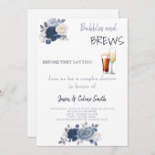 Bubbles & Brews Paare Polterabend Einladung (Vorne/Hinten)