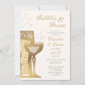 Bubbles Brews Paare Polterabend Einladung (Vorderseite)