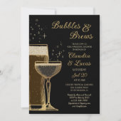 Bubbles Brews Paare Polterabend Einladung (Vorderseite)