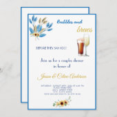 Bubbles & Brews Paare Polterabend Einladung (Vorne/Hinten)