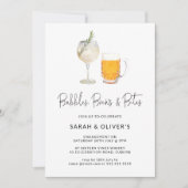 Bubbles & Brews Verlobung Einladung (Vorderseite)