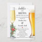 Bubbles & Brews vor Christamas Dusche Einladung (Vorderseite)