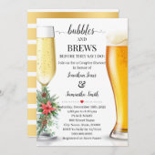 Bubbles & Brews vor Christamas Dusche Einladung (Vorne/Hinten)