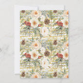 Bubbles Brunch & Bloom Bridal Shower Winter Floral Einladung (Rückseite)