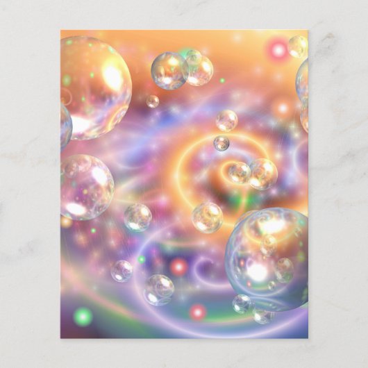 BUBBLES DIGITAL ART HINTERGRUND WALLPAPIERVORLAGEN FLYER (Vorne)