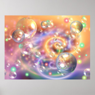 BUBBLES DIGITAL ART HINTERGRUND WALLPAPIERVORLAGEN POSTER