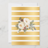 Bubbles & Drinks Bridal Shower Winter Floral Einladung (Rückseite)