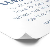 Bubbles Dusty Blue Party Event Station Poster (Ecke)