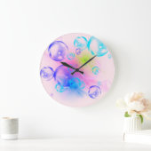BUBBLES - Farbige Blasen für Kinder - Große Wanduhr (Zuhause)