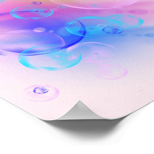 BUBBLES - Farbige Blasen für Kinder - Poster (Ecke)