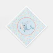 Bubbles & Fins Children's Birthday Bubbles Serviette (Ecke)