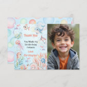 Bubbles & Fins Children's Birthday Dankeskarte (Vorne/Hinten)