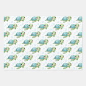 Bubbles & Fins Children's Birthday Geschenkpapier Set (Vorderseite 3)