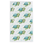 Bubbles & Fins Children's Birthday Turtle Kleine Geschenktüte (Rückseite)