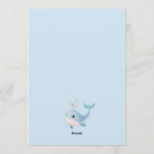 Bubbles & Fins Kids Ocean Birthday Einladung (Rückseite)