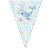 Bubbles & Fins Kindergeburtstag Wimpelkette (Erste Fahne)