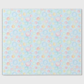 Bubbles & Fins Kindergeburtstagsblasen Geschenkpapier (Flach)