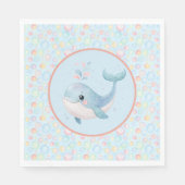 Bubbles & Fins Kindergeburtstagsblasen Serviette (Vorderseite)