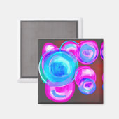 Bubbles Moderne Kunst Magnet (Vorderseite/Rückseite)