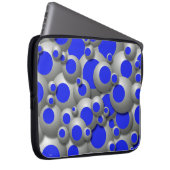 Bubbles Royal Blue Laptop Sleeve (Vorne Rechts)