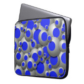 Bubbles Royal Blue Laptop Sleeve (Vorderseite Links)