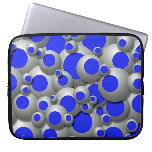 Bubbles Royal Blue Laptop Sleeve (Vorderseite)