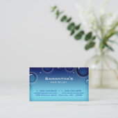 Bubbles Salon Spa Appointment Card blue Terminkarte (Stehend Vorderseite)