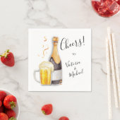 Bubbles und Brauchef Champagne & Biere Serviette (Beispiel)