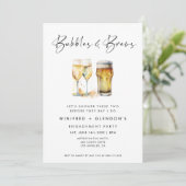 Bubbles und Break-Engagement-Partei Einladung (Stehend Vorderseite)