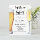 Bubbles und Break-Engagement-Partei Einladung (Stehend Vorderseite)