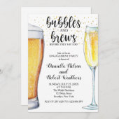 Bubbles und Break-Engagement-Partei Einladung (Vorne/Hinten)