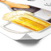 Bubbles und Brews Paare Champagner Bierkäse Poster (Ecke)