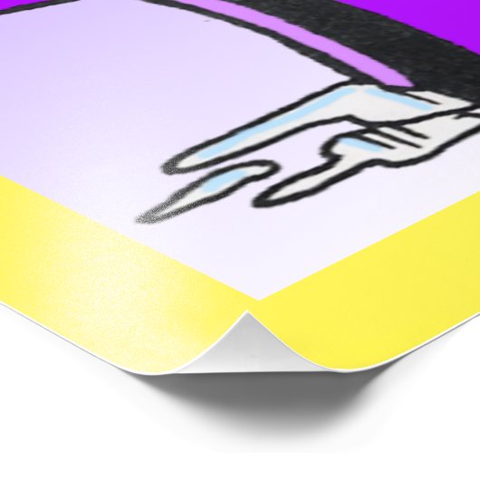 Bubbling Bunny Bad Poster Kruste. Grenzfarbe (Ecke)