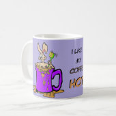 Bubbling Bunny Coffee Lover Cust. Tasse (Vorderseite Links)