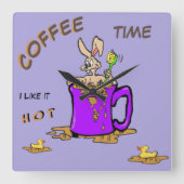 Bubbling Bunny Coffee Lover Cust. Uhr (Vorderseite)