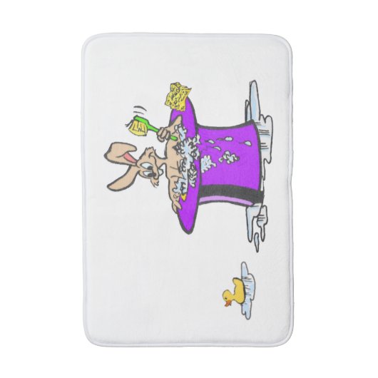 Bubbling Bunny Customizable Bath Mat Badematte (Vorderseite Vertikal)